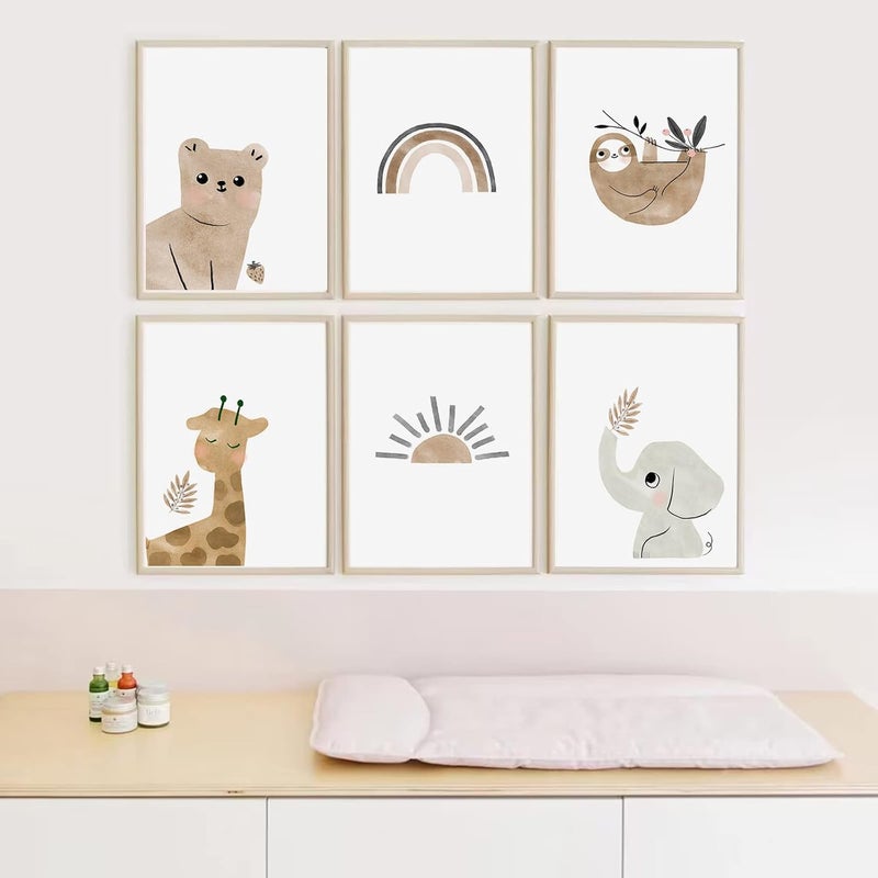Baccone Set of 6 Boho Nursery Wall Art Prints - Image 3
