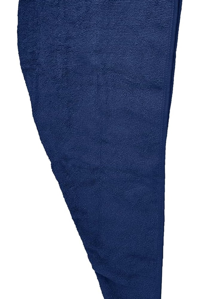 Siesta Zen Premium Quality 100% Combed Cotton Hair Drying Towel - Navy - Image 2
