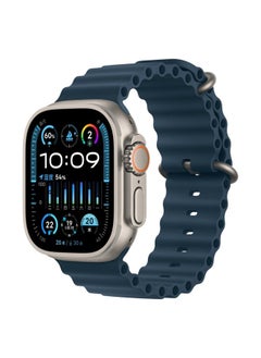 Replacement Strap Ocean Silicone Watch Band for Apple Watch Series 9&8&7 41mm / SE 3& SE 2&6&SE&5&4 40mm / 3&2&1 38mm Blue