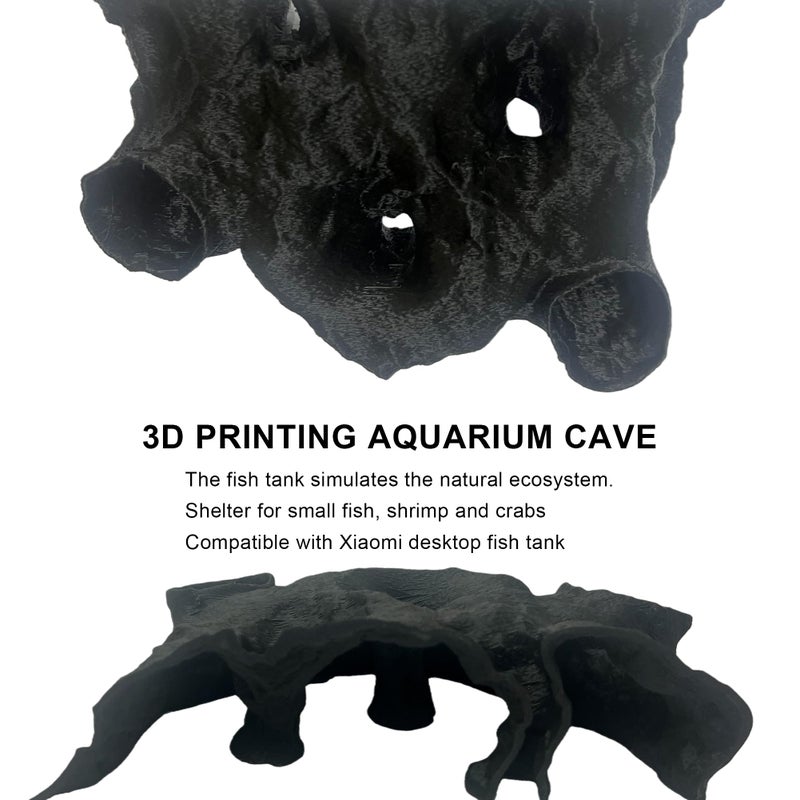 LIYAOLI Aquarium Ornaments Cave Tunnel with Viewing Ports | Fish Tank Decoration Hideout for Pleco, Shrimp & Corydoras | Substrate-Friendly Design & Sinking Base - Image 3