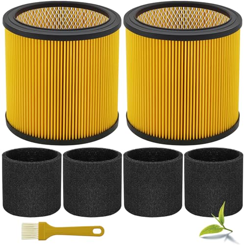 LVJUSEN Replacement Filter for Vacmaster 520 GallonHart Shop Vacuum 517 Gallon Replaces Hart VCFS 3701 FilterVCFF Filter Fits most ShopVacCraftsman Vacuum with 2x Wet Foam Sleeve - Image 1