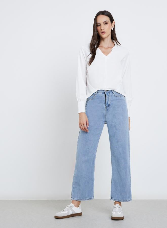 Styli Solid Long Sleeve Regular Fit Shirt - Image 2