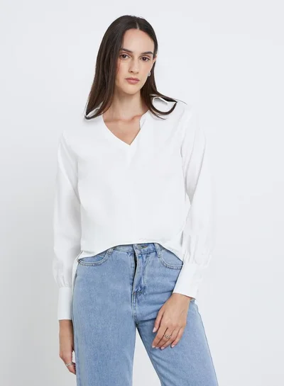 Styli Styli Solid Long Sleeve Regular Fit Shirt