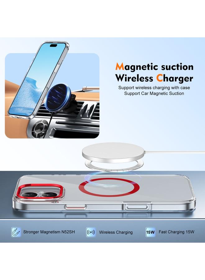 S-TOP Case For iPhone 16 Plus Ice Feel HD Transparent MagSafe PC Full Coverage Phone Case - Image 5