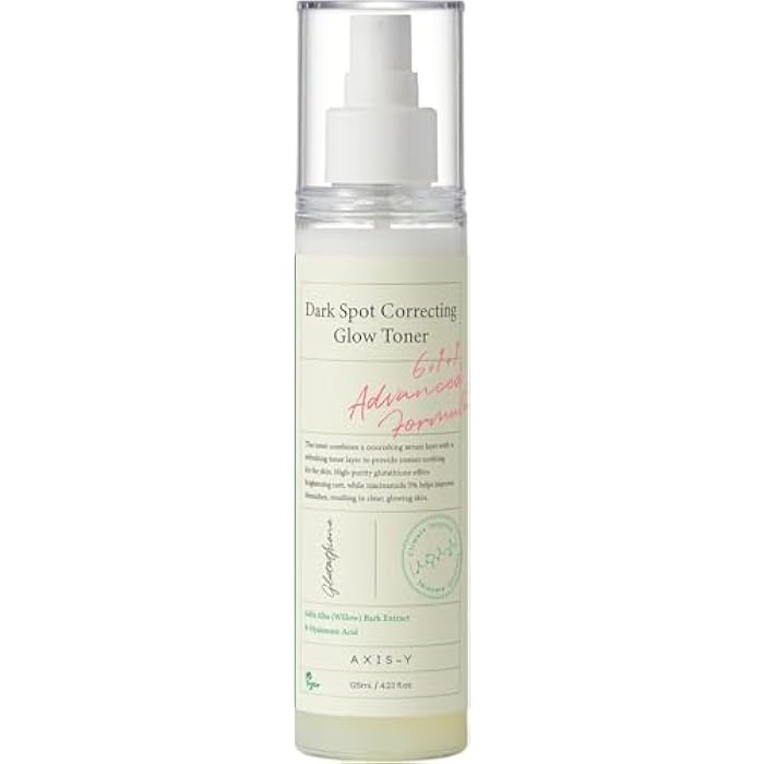 AXIS-Y Dark Spot Correcting Glow Toner - Brightening & Hydrating with 5% Niacinamide, Glutathione & Hyaluronic Acid - Vegan Korean Skin Care Exfoliator Face Toner for All Skin Types - 4.23 fl. oz. - Image 1