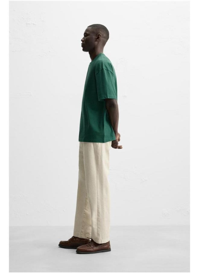 Zara - Classic T-shirt from Zara - Green - available in all sizes - Image 1