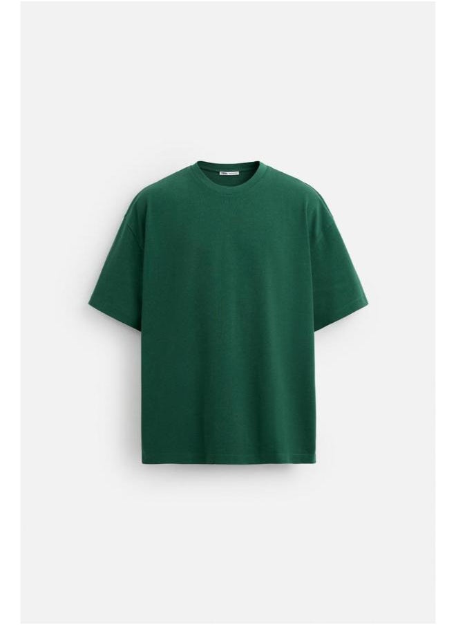Zara - Classic T-shirt from Zara - Green - available in all sizes - Image 1