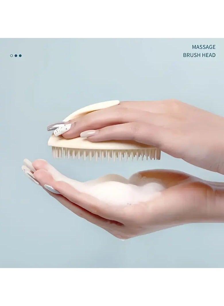 Ucanbe 2pc Soft Bristle Scalp Massager and Shampoo Brush - Gentle Exfoliating Hair & Scalp Cleanser for All Hair Types, Fragrance-Free Personal Care Tool - Image 4