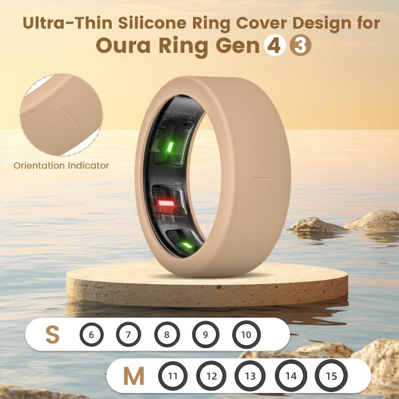 BandRain 15 Pack Ultra-Thin Ring Covers Compatible with Oura Ring Gen 4/4 Ceramic/3 Cover, Anti-Scratch Silicone Protector Accessories for ULTRAHUMAN AIR/RingConn Gen 2/Gen 2 Air for Women Men - Image 2