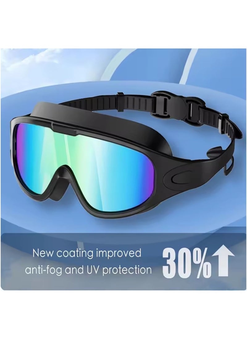 ToolHouse - No Leaking Adjustable Swimming Goggles Anti-fog and UV Protection 180° Clear Vision Swim Goggles with One-piece Earplugs - Image 1