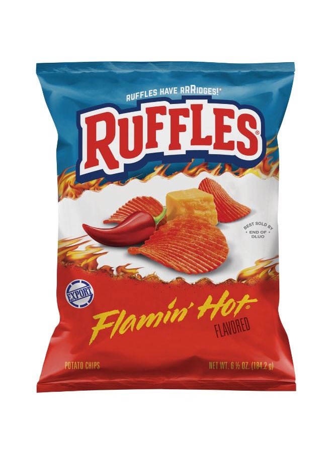 Ruffles Flamin Hot Flavored Potato Chips 184.2g  - Image 1
