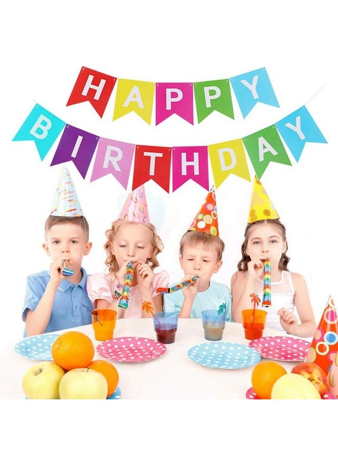 HK balloons Rainbow Happy Birthday Banner Bunting Flag Banner for Birthday Decorations(Rainbow Bunting banner) - Image 3