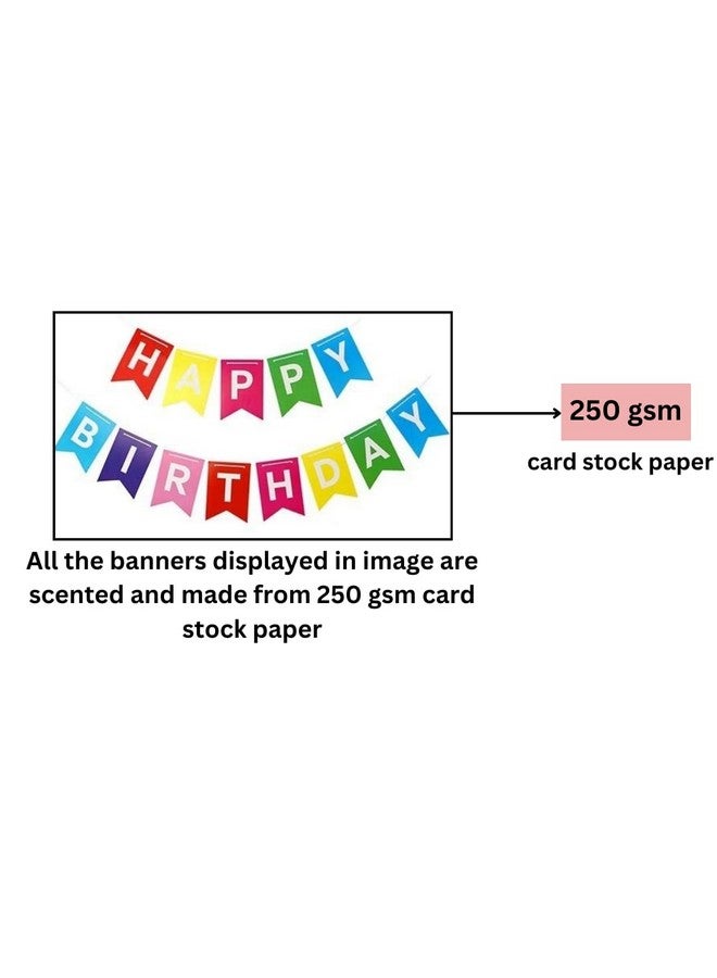 HK balloons Rainbow Happy Birthday Banner Bunting Flag Banner for Birthday Decorations(Rainbow Bunting banner) - Image 5