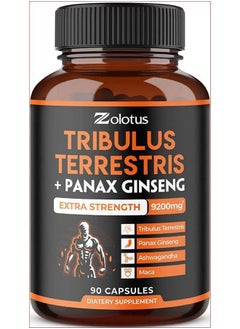 Tribulus Terrestris + Panax Ginseng 9200Mg Per Capsule 3 Months Supply Highest Potency With Ashwagndha Panax Ginseng Boost Energy Mood Stamina & Performance For Men & Women