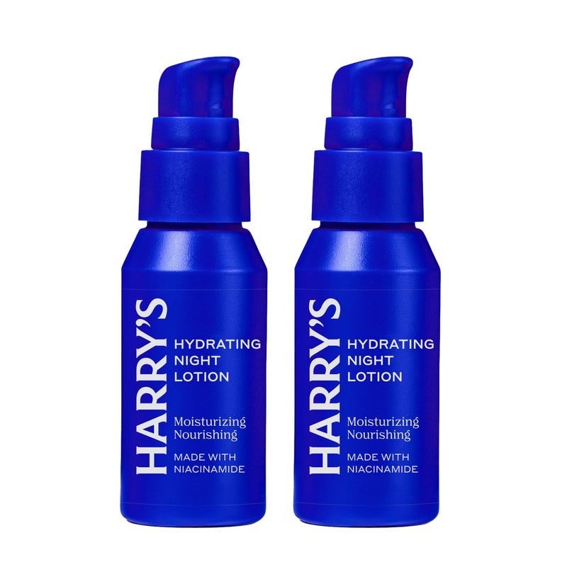 Harrys Hydrating Night Lotion Night Moisturizer for Face Lightweight 17 Fl Oz 2 Pack