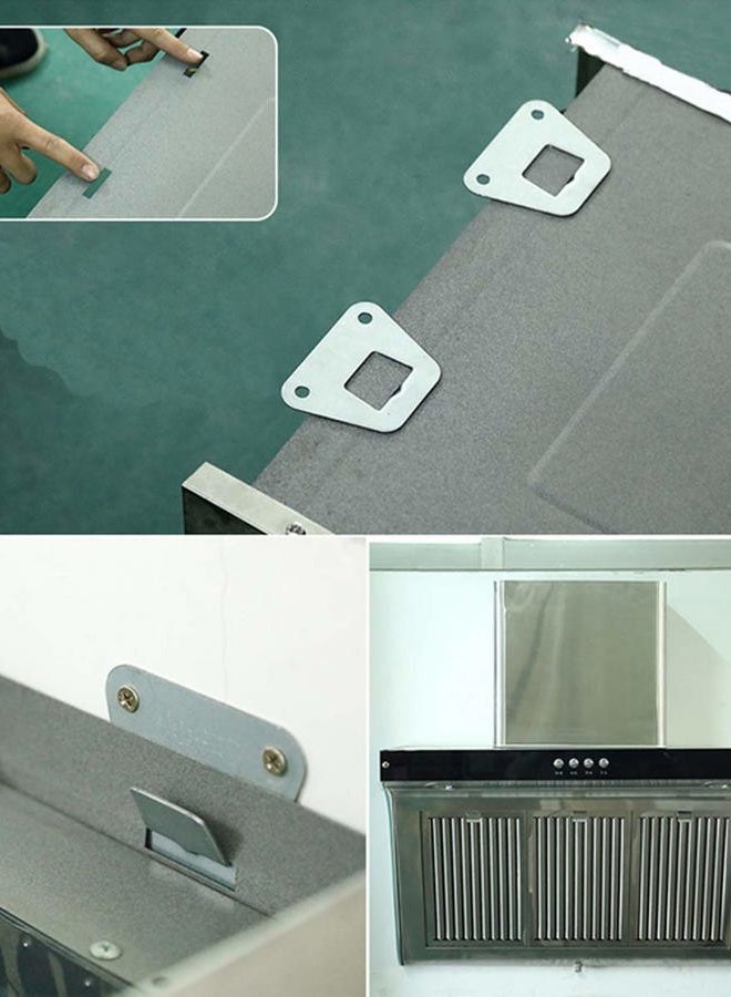 mkki Wall Mount Range Hood Hook Hanger Plate,Universal Metal Wall Mount Iron Hook Hanger Plate Connector for Range Hood (A) - Image 3