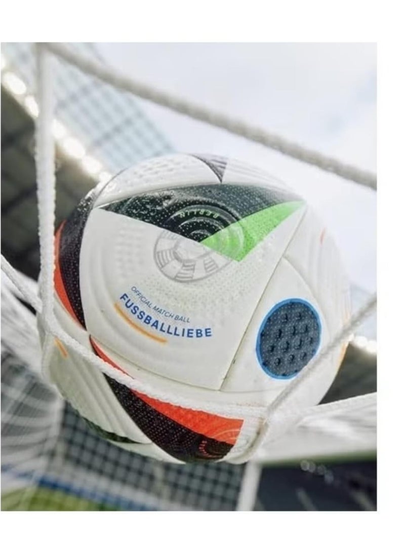 لعبة مرح  كرة قدم فاخرة، كرة قدم يورو 2024، الحجم والوزن الرسميين، أداء عالي للأماكن المغلقة/المفتوحة مع قبضة وتحكم ممتازين، كرة عالية الجودة، مقاس 5 - Image 2
