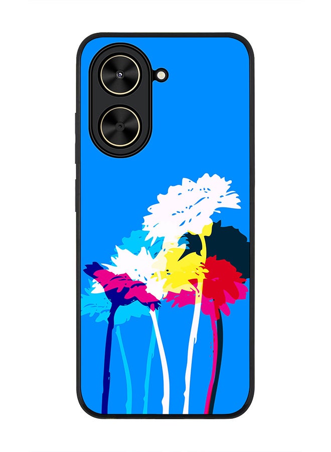 Stylizedd For Xiaomi Poco C71 / Redmi A5 4G Case,Slim fit Camera Protection, Shockproof Thin Phone cover  - Bleeding Flowers (Blue)