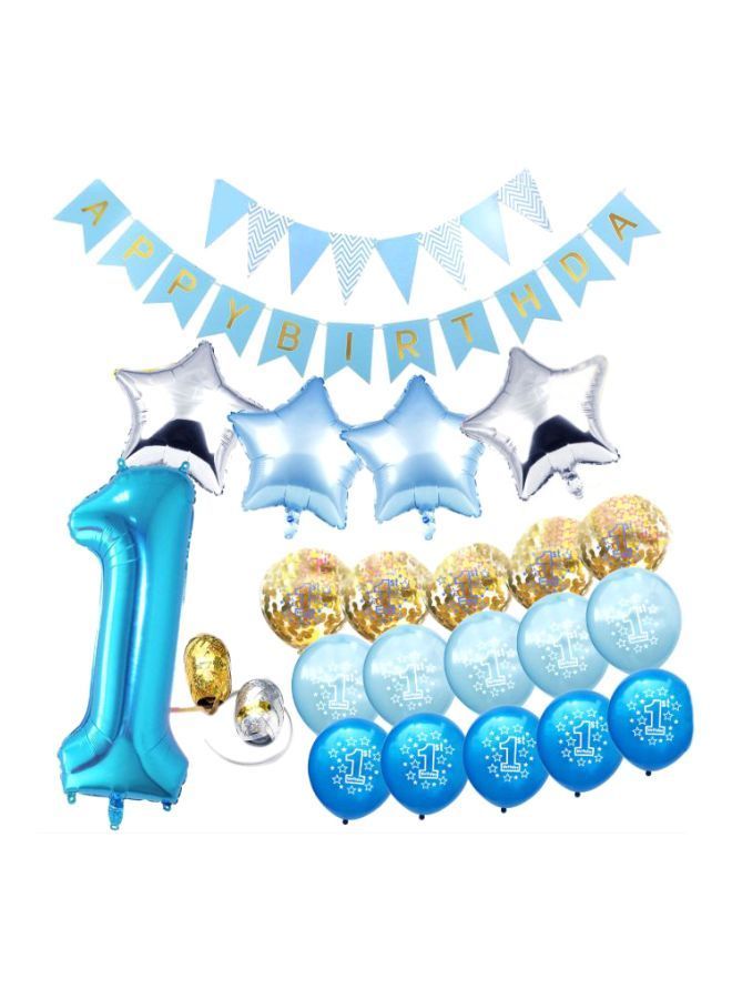 NIBEMINENT 26-Piece 1 Year Birthday Celebration Party Balloon Set - Image 1