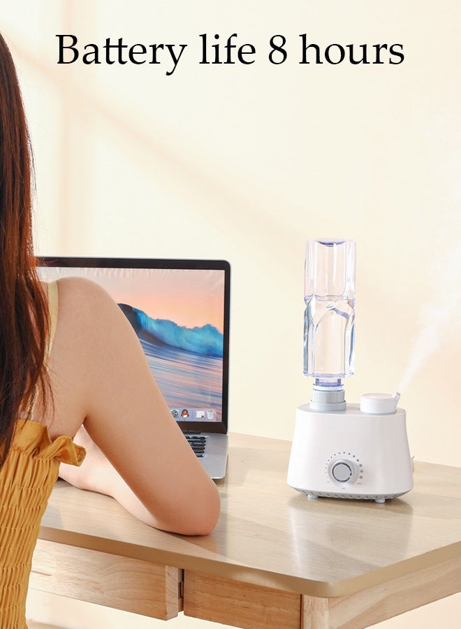 DUNISO Mini 24V Air Purifier Nano Mist Air Humidifier with No Water Tank Adjustable Aromatherapy Diffuser Compatible with Non Slip Silicone Common Mineral Water Bottles for Bedroom Office Large Room Small Portable Humidifier Air Purifier - Image 4