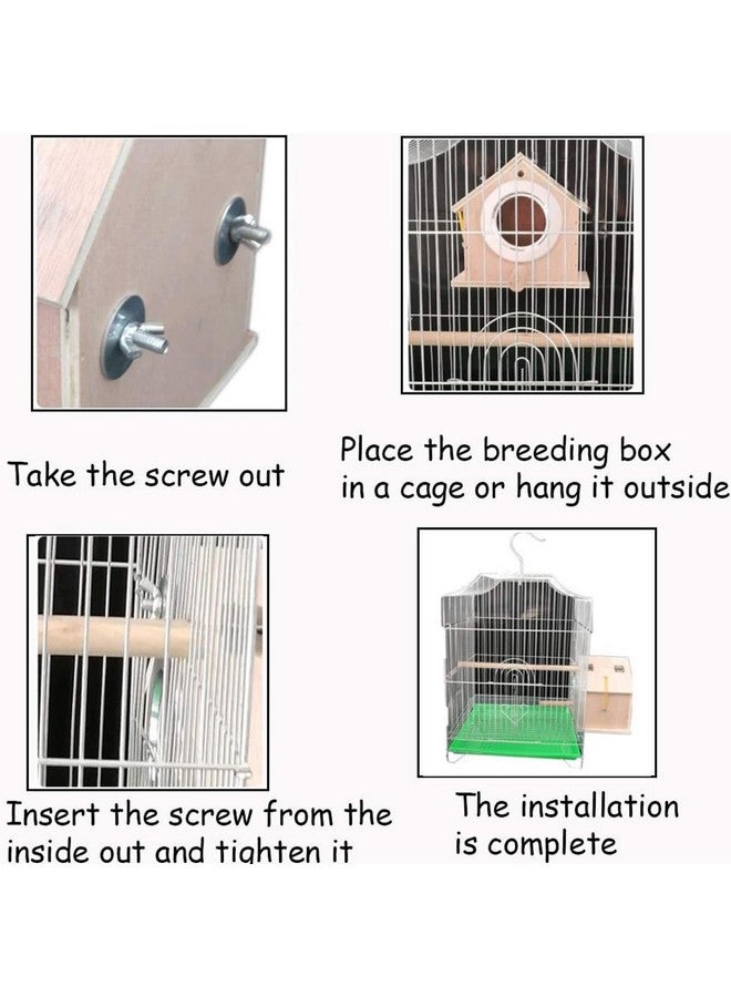 kathson Parakeet Nest Box Bird Nesting House Parrot Breeding Mating Box for Lovebirds Cockatiel Budgie Finch parrotlets-XL - Image 4