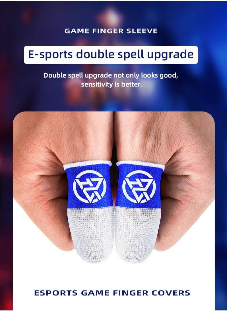 KASTWAVE - 2-Pack of Silver Cloth Mobile Game Finger Cots Extremely Thinmaterial Zero Contact Breathable Extremely Sensitive - Image 1