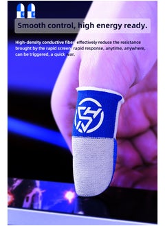 KASTWAVE 2-Pack of Silver Cloth Mobile Game Finger Cots Extremely Thinmaterial Zero Contact Breathable Extremely Sensitive  - Image 5