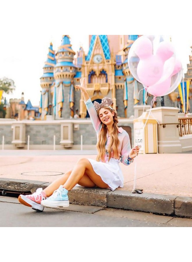 دري شو عصابة رأس ميني آذان الفأر مع فيونكة من الترتر وعصابة رأس مرنة قابلة للتعديل وزينة للحفلات اللامعة وأزياء تنكرية للنساء والفتيات - Image 2