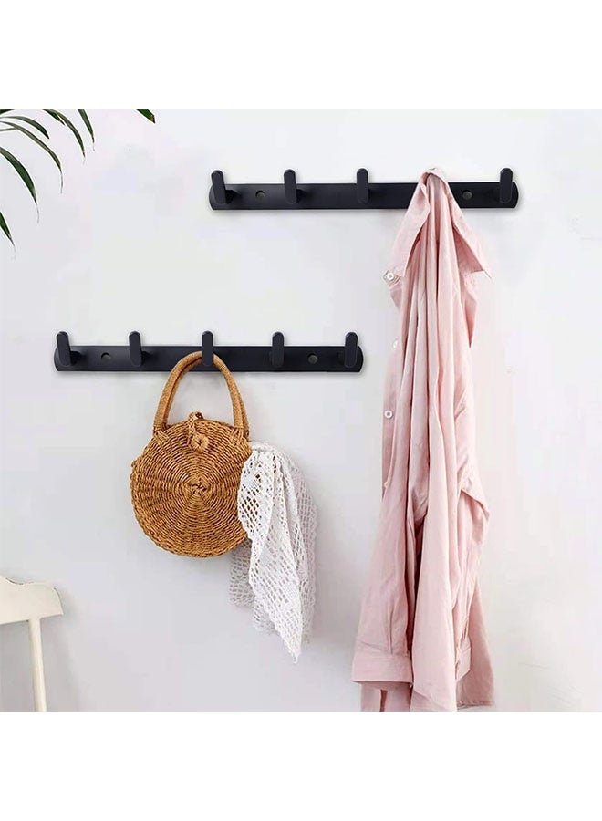Over Door Hook Hanger, Door Hanger Hooks With 5 Hooks,Space Saving Aluminum Non-Perforated Wall Hooks, Hook Rack for Hanging Coat, Over Door Coat Hook-Hanger,Back of Door Storage Shelf For Coat For Barthroom, Bedroom Kitchen, Over Door Hanger Towel Hook for Hanging Coat Towel Bag Robe - Image 4