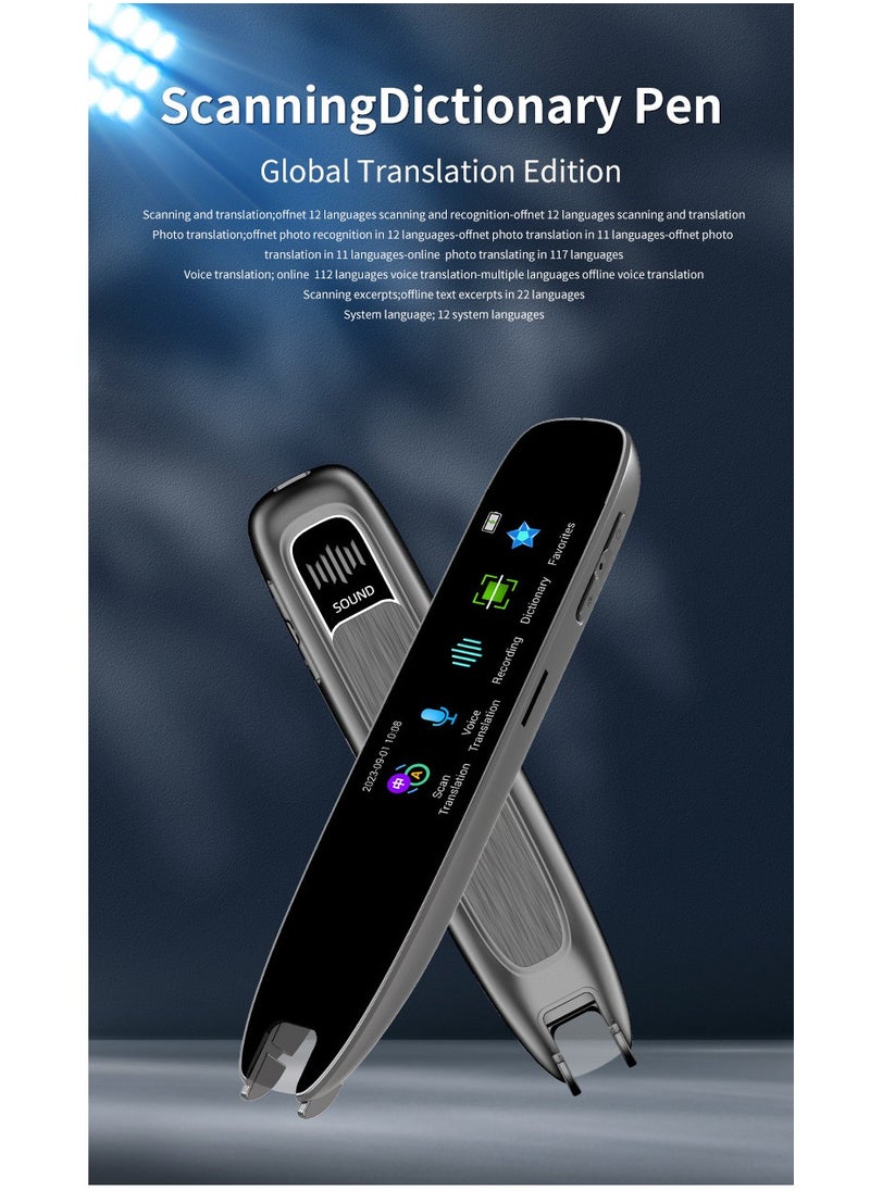 Furtey - Translation Scanning Pen, Text to Speech Device for Dyslexia, Real-time Multifunctional Pen Scanner with LCD Touchscreen, Support 12 Languages Offline Scanning Translation - Image 1