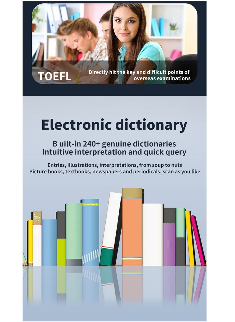 Furtey - Translation Scanning Pen, Text to Speech Device for Dyslexia, Real-time Multifunctional Pen Scanner with LCD Touchscreen, Support 12 Languages Offline Scanning Translation - Image 1