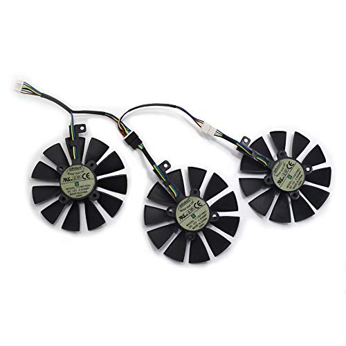 inRobert 87mm T129215SU Graphics Card Cooling Fan for ASUS Strix GTX980Ti/R9390/RX480/RX580 Video Card Cooler (Fan-3pcs) - Image 1