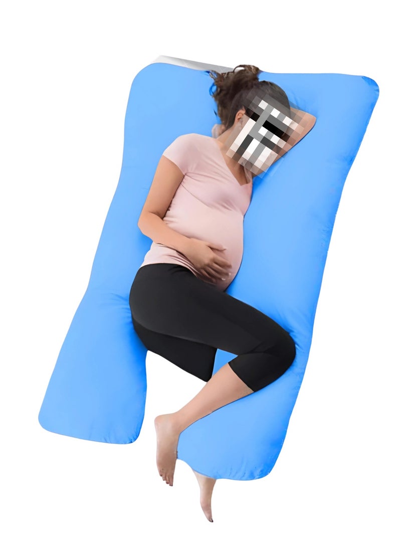 Banotex Blue Cotton Microfiber Blend Filling Pregnancy Pillow 120x80cm
