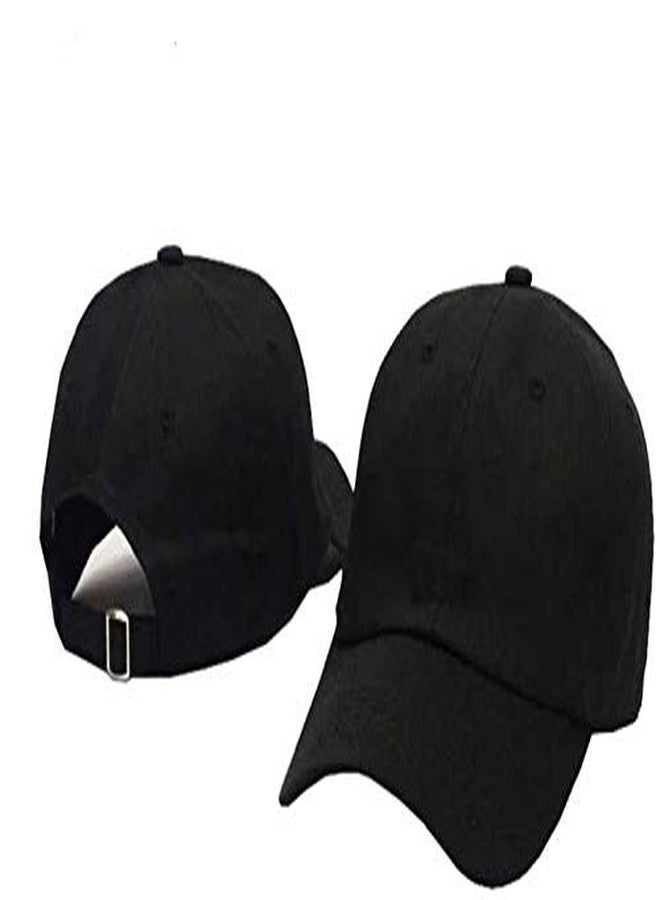 RR DESIGN Baseball Caps Unisex 100% Cotton Sports Caps for Men Women Black - Image 5