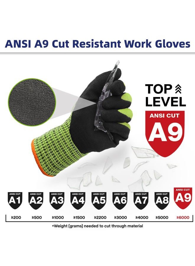 Schwer ProGuard Highest Level Cut Resistant Work Gloves PR3326 for Extreme Protection，ANSI A9 Cut Gloves with Reinforced Thumb, Non Slip, Breathable, Cooling, Durable, Touch-screen, Yellow1 Pair（S） - Image 2