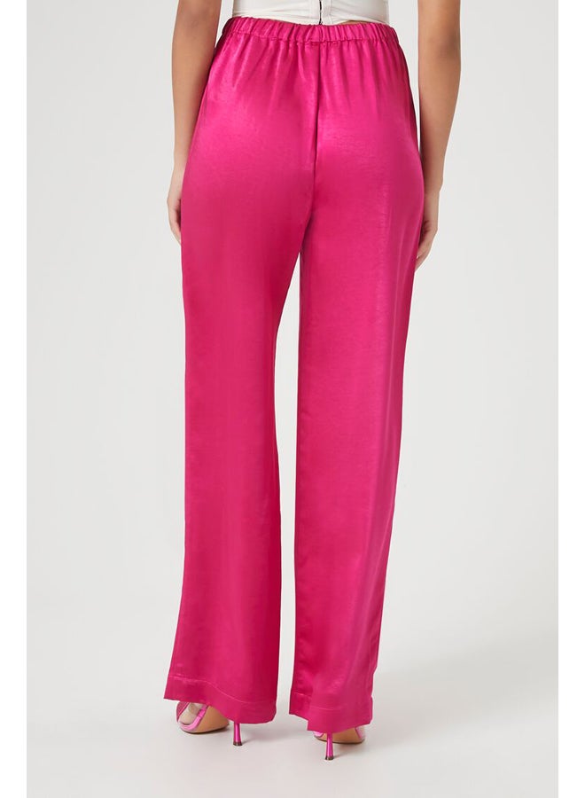 FOREVER 21 Satin Drawstring Wide-Leg Pants - Image 4