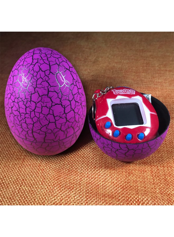 Cross-Border Exclusive Hot-Selling Cracked Egg Electronic Pet Machine Keychain Miniature Virtual Pet Development Game Console
