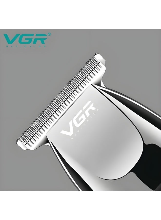 مكنة حلاقة شعر احترافية VGR V-030 - شفرات دقيقة على شكل T - بطارية تدوم  دقيقة - شحن USB – 5 أمشاط دليلية – لون اسود - Image 5
