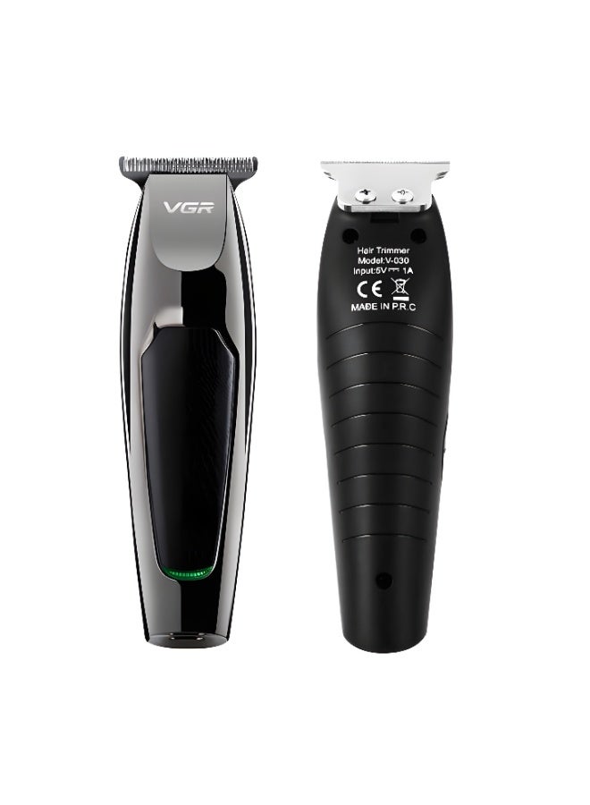 مكنة حلاقة شعر احترافية VGR V-030 - شفرات دقيقة على شكل T - بطارية تدوم  دقيقة - شحن USB – 5 أمشاط دليلية – لون اسود - Image 3