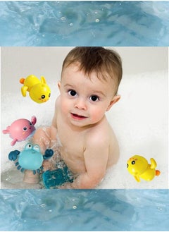 Generic Bath Toys, 2 PCS Yellow duck Wind-up Swimming  Toys Floating Water Pool Play Sets, Bathtub Shower Fun Bathtime  - Image 4