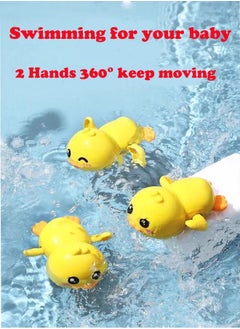 Generic Bath Toys, 2 PCS Yellow duck Wind-up Swimming  Toys Floating Water Pool Play Sets, Bathtub Shower Fun Bathtime  - Image 3