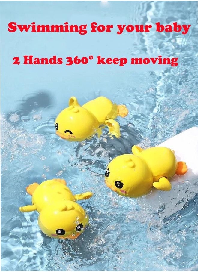 Generic - Bath Toys, 2 PCS Yellow duck Wind-up Swimming  Toys Floating Water Pool Play Sets, Bathtub Shower Fun Bathtime - Image 1