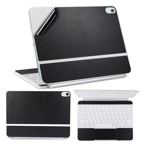 IMMOENUC Protective Skin Sticker for 2025 iPad Air M3 (A3266/A3267) 11-inch Magic Keyboard 3-Side ull Coverage Protective Vinyl Decals Self-Adhesive,Pre-Cut (Top/Bottom/Keyboard Panel)（Black） - Image 1