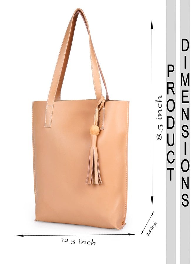 ALIZA Classic Gorgeous Handbag for Girls and Women (CREAM) - Image 5
