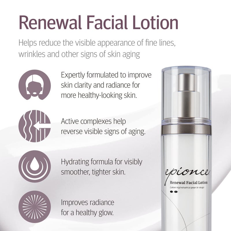 Epionce Renewal Facial Lotion - Hydrating, Anti-Aging Moisturizer for Normal to Combination Skin, For Fine Lines & Wrinkles, Dermatologist Skincare - Image 2