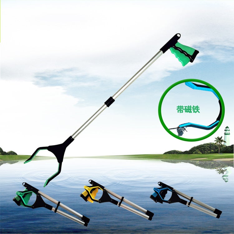 Folding Garbage Clip Picker With Magnet Thickened Aluminum Alloy Household Pick-Up Sanitation Pick-Up Pliers Sanitary Clip - Image 2