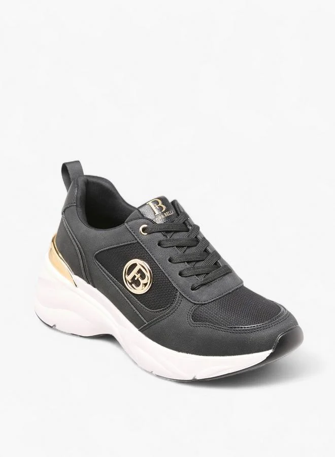 Women Logo Accent Sneakers with Lace-Up Closure