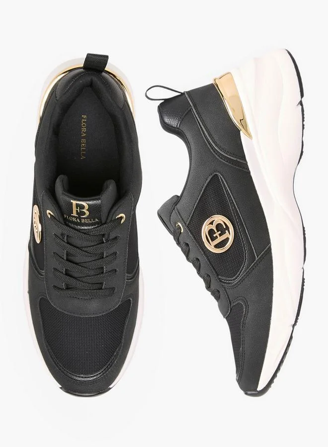 فلورا بيلا من شو إكسبرس حذاء رياضي نسائي بشعار مميز وإغلاق برباط