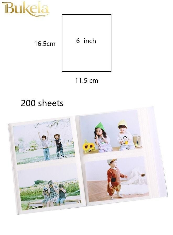 Bukela 200 Pockets Stamping Photo Album for 6 Inches Photos Portable Photo Album for Family Wedding Boys Girls - Image 5