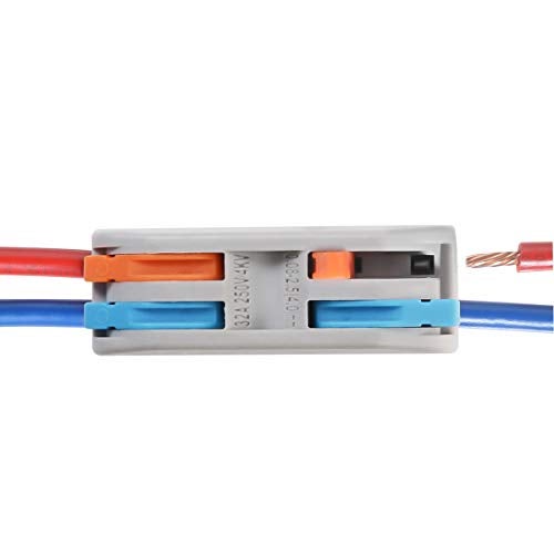 VAMRONE Wire Connectors Nuts, 10Pcs 2 Conductor Compact Splicing Wire Connectors with Colored, 2 Circuit Inline Splices, 28-12 AWG[ SPL-2] - Image 3